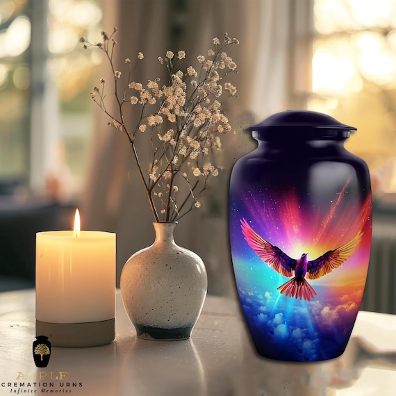 Ample Cremation Urns Aluminium Cremation Vessel with Elegant Handcrafted Design for Honoring Loved Ones’ Final Resting Place