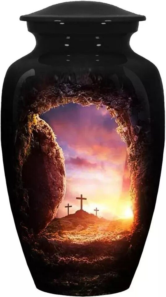 Handcrafted Aluminum Cremation Urn - Meena Coating, Personalized Engraving