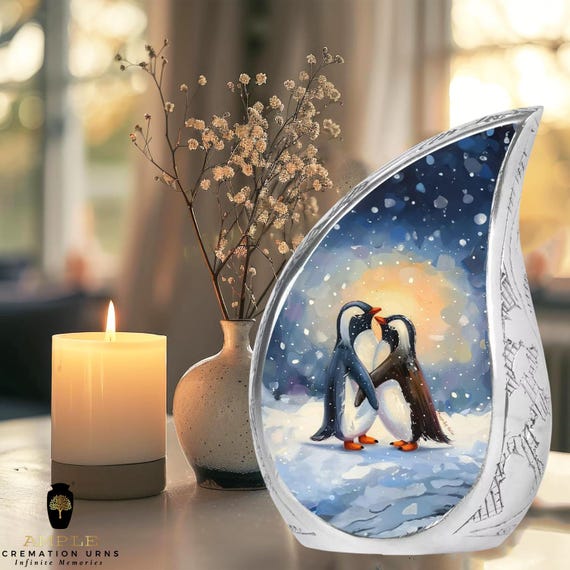 Ample Meena Coated Aluminium Cremation Urn for Ashes – Memorial Funeral Urn for Adult Ashes, Tribute & Memorial Use