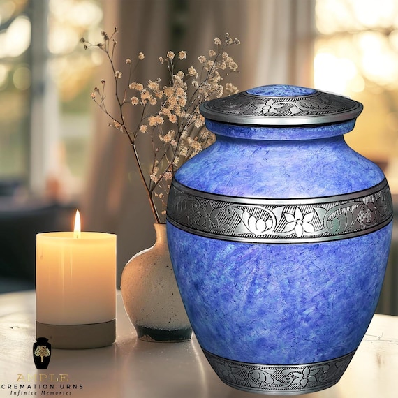 Meena Coated Aluminum Cremation Urn – Elegant Memorial Keepsake
