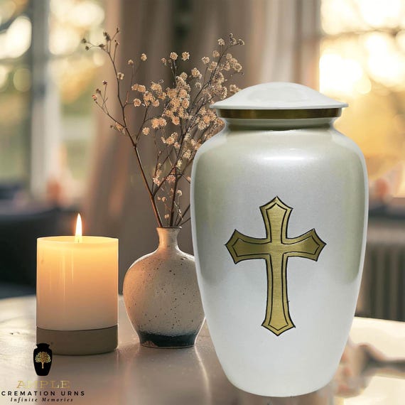 Handcrafted Meena-Coated Aluminum Cremation Urn – Engravable Memorial