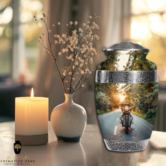 Ample Cremation Urns Aluminium Cremation Vessel with Elegant Handcrafted Design for Honoring Loved Ones’ Final Resting Place