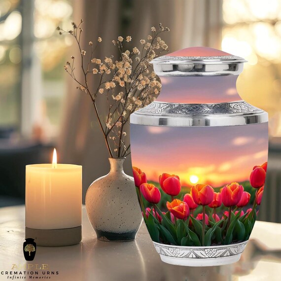 Eternal Grace Aluminum Cremation Urn – Meena Coating, Large 220 Cu