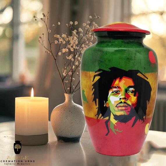 Handcrafted Meena-Coated Cremation Urn – Large (220 Cu), Engravable