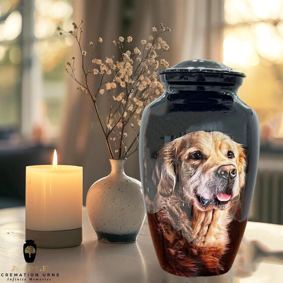 Handcrafted Aluminum Cremation Urn – Elegant Meena Coating, Leak-Proof