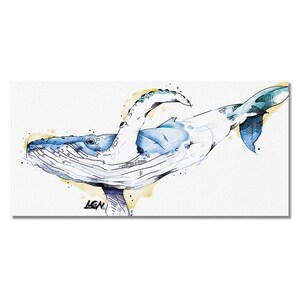 Carte postale Baleine bleue