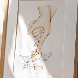 DIGITAL: Custom Baby Loss, Child Loss, Memorial Gift, Angel Baby, Miscarriage, Stillbirth, Pregnancy Loss Illustration