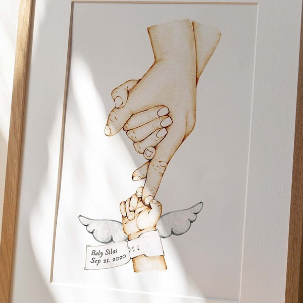 DIGITAL: Custom Baby Loss, Child Loss, Memorial Gift, Angel Baby, Miscarriage, Stillbirth, Pregnancy Loss Illustration