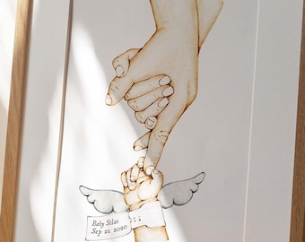 DIGITAL: Custom Baby Loss, Child Loss, Memorial Gift, Angel Baby, Miscarriage, Stillbirth, Pregnancy Loss Illustration