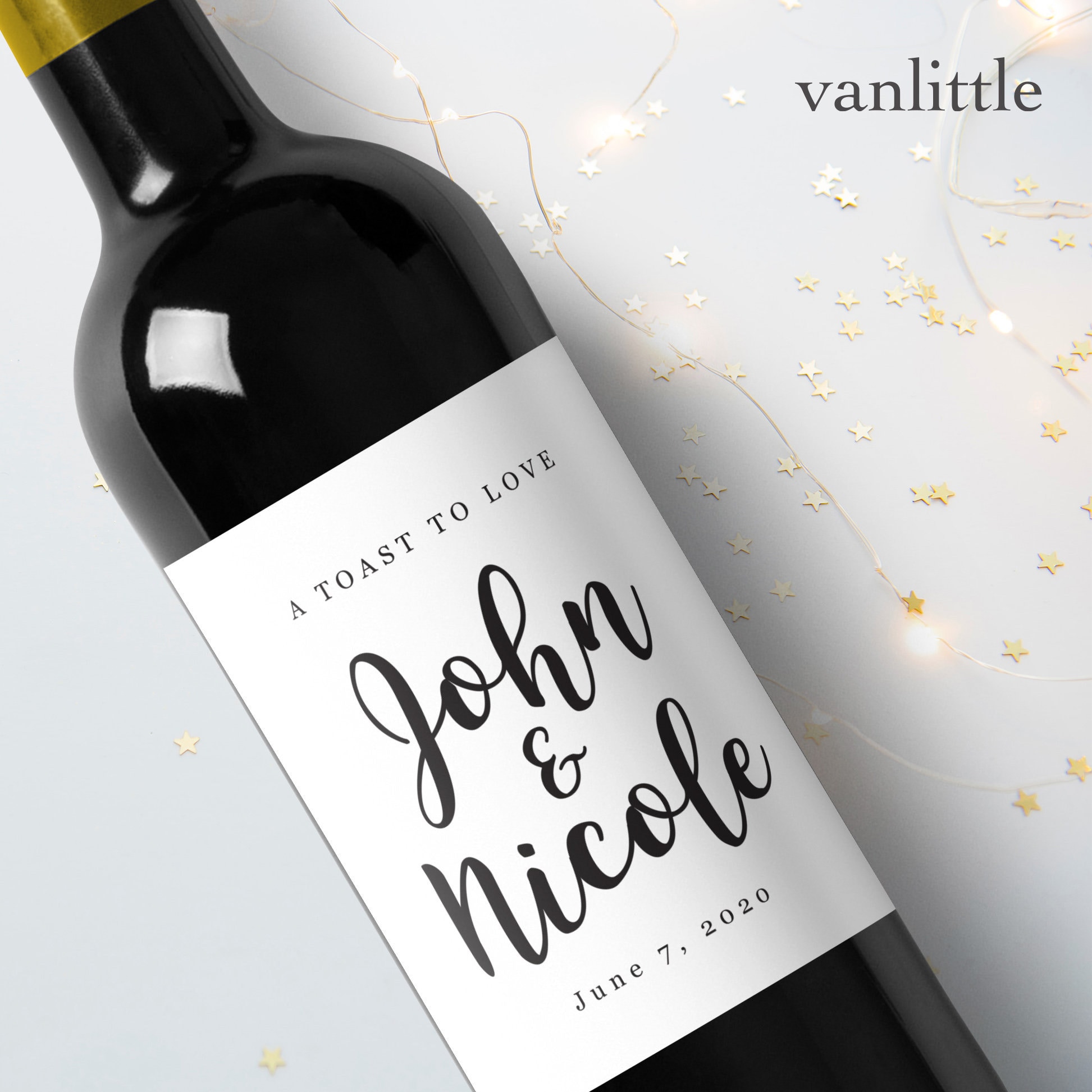 20 Etiquetas De Vino De Boda Personalizadas Etiqueta De Vino
