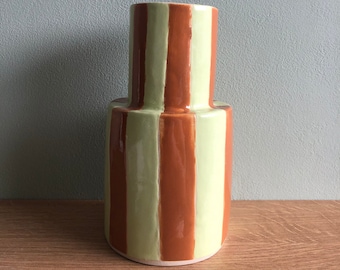 Striped Vase | Mint Humbug | Handmade Ceramics | Quirky Decor | Stripes | Striped Vase