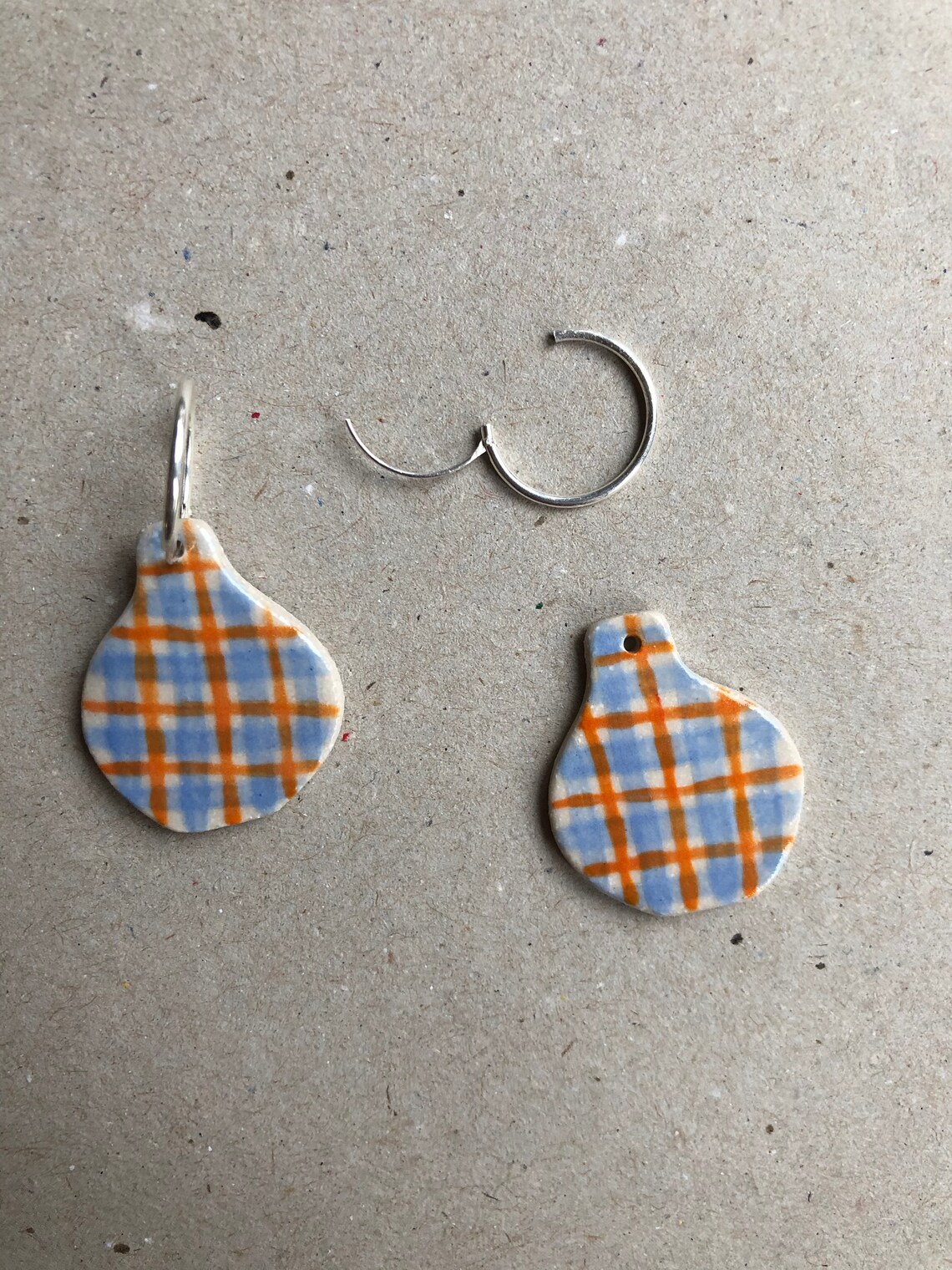 Ceramic Earrings Painted Earrings Statement Jewellery Etsy