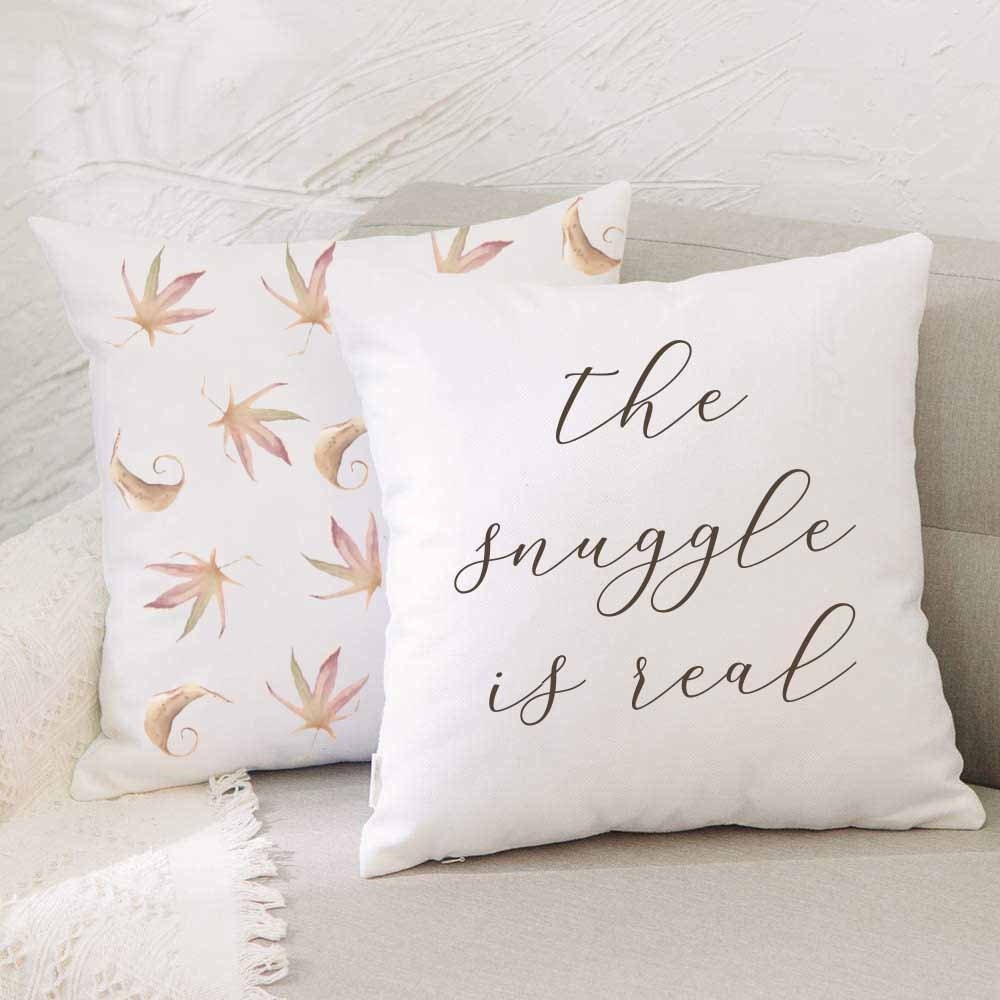 The Snuggle is Real Pillow Calligraphy Throw Pillow Etsy