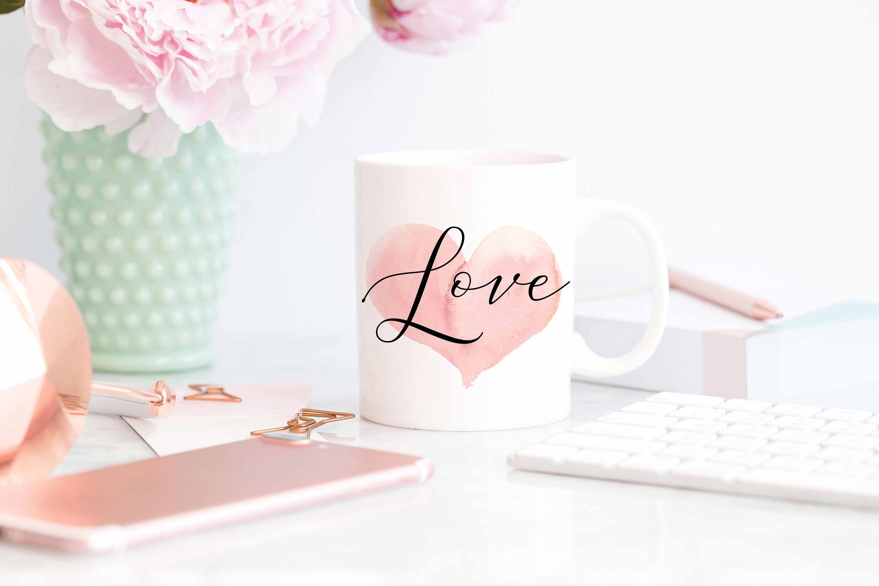 Love Taza de café / Taza de amor / Taza de corazón / Taza de Etsy España