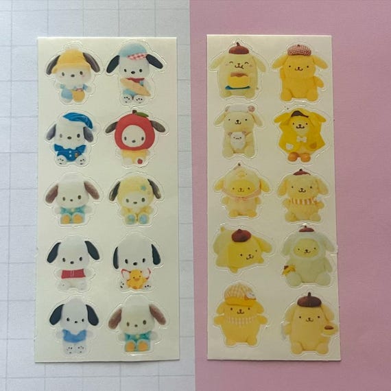 pompompurin / pochacco sticker sheet