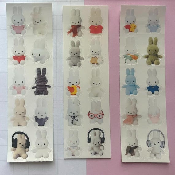 miffy bunny sticker sheet