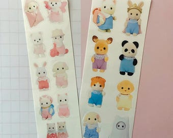 sylvanian families / calico critter sticker sheet