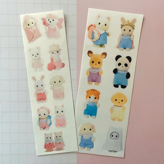 sylvanian families / calico critter sticker sheet