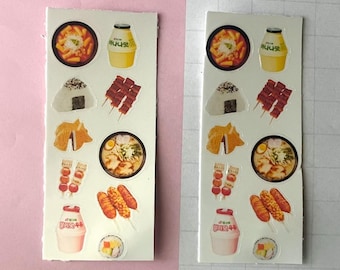 korean snacks png sticker sheet
