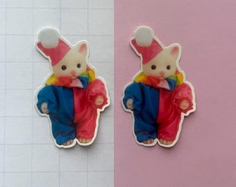 clown calico critter sticker