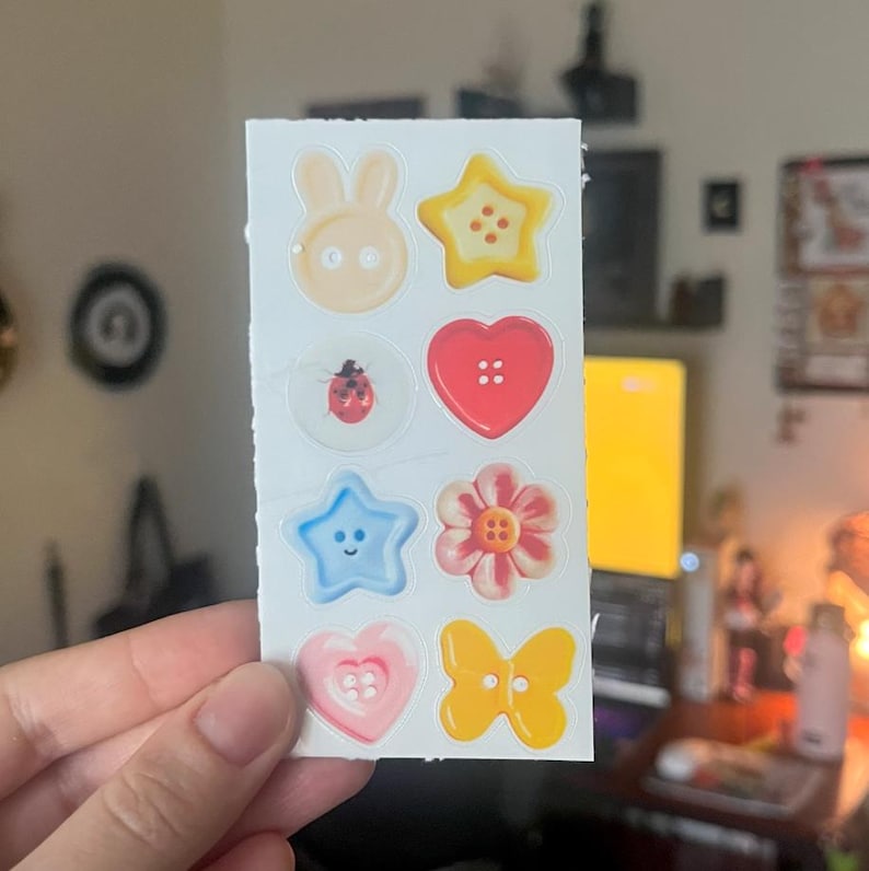 Buttons Png Sticker Sheet - Etsy