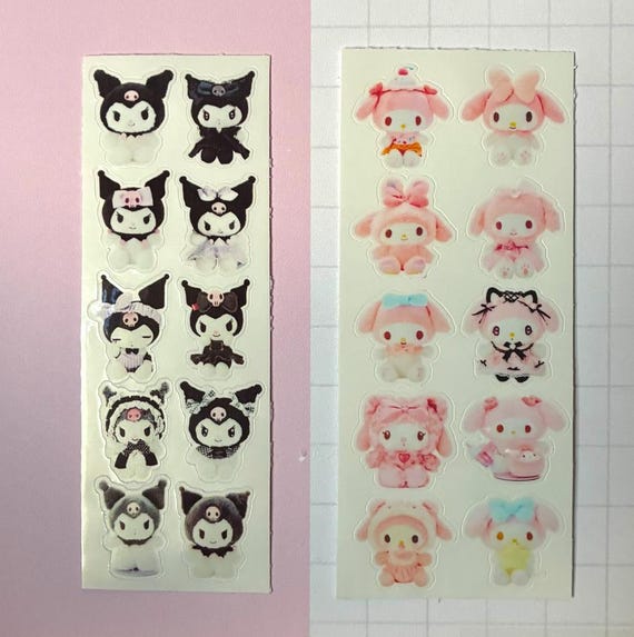 my melody / kuromi sticker sheet
