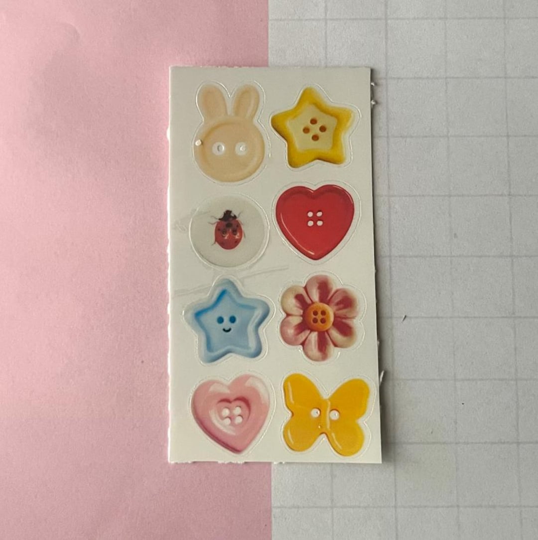 Buttons Png Sticker Sheet - Etsy