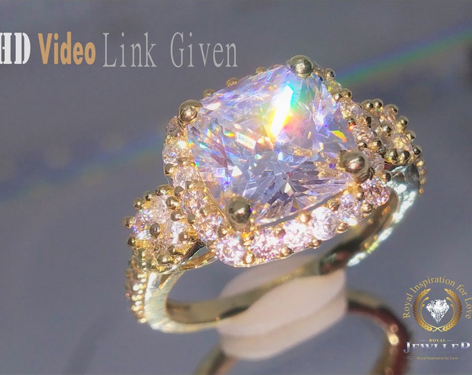 Square Cushion Cut 2.40ct Forever One Sparkle Moissanite Ring .39ct Natural Diamonds Ring Gorgeous Custom Rings Moissanite Engagement Ring