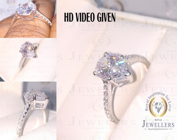 3.0ct Pear Cut 8x10mm Forever One Moissanite Engagement Ring, Pear Moissanite Wedding Ring, Gold Ring, Pear Solitaire Ring DEF Moissanite