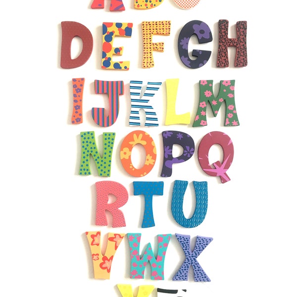 Lettres de l'alphabet en bois pour garçon et fille, nom personnalisé pour porte de chambre à coucher