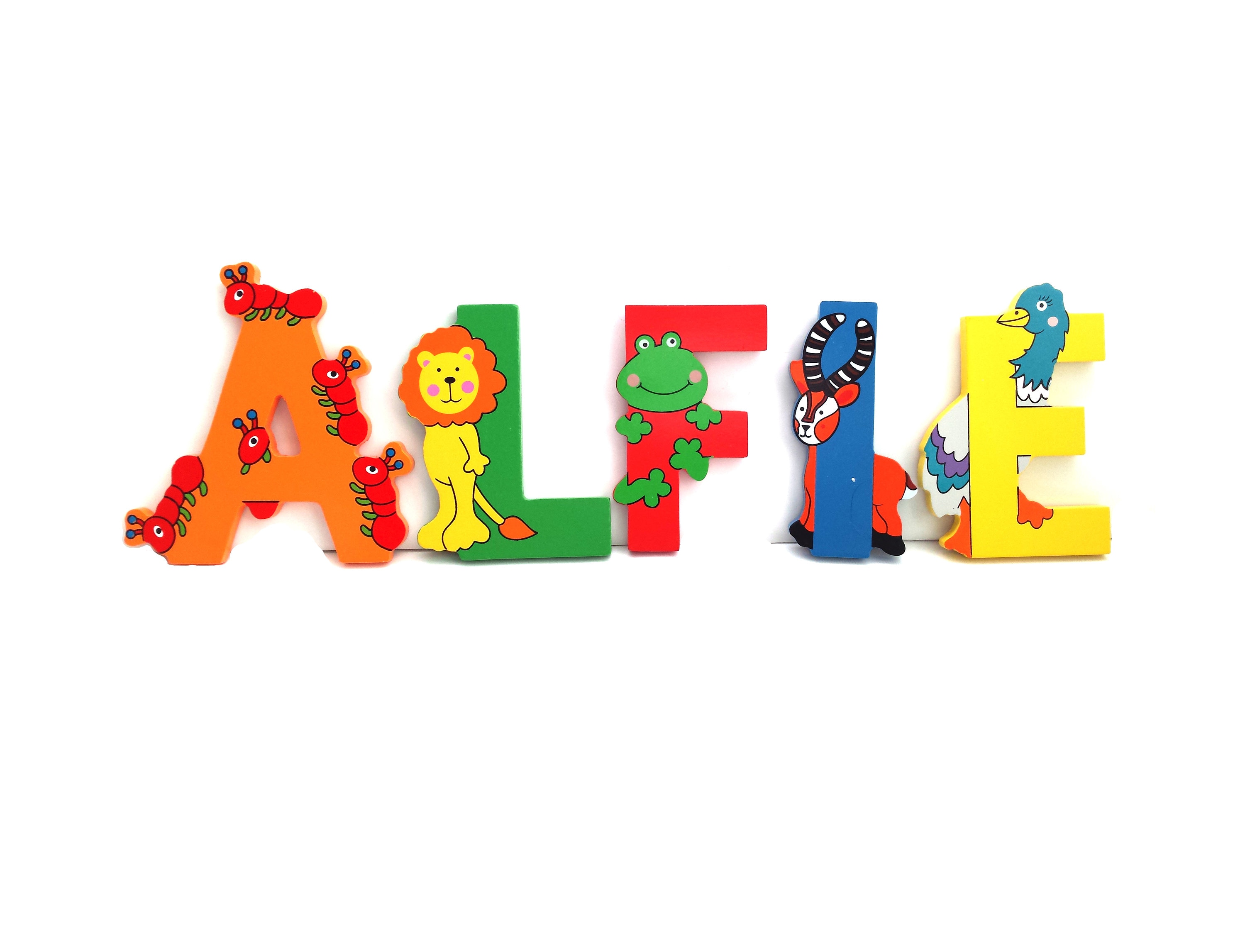 wooden jungle letters