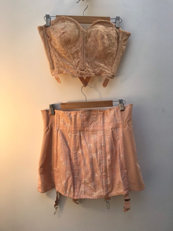 True 1940's French Corset Lingerie Set