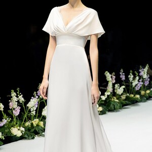 Elegant Satin Prom Dress Ivory Long Evening Dress Minimalist Women ...