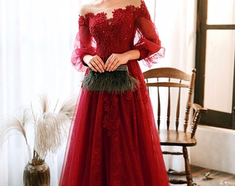 Red Prom Dress - Etsy