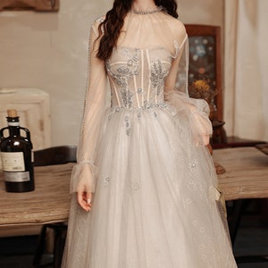 Illusion Sleeve Gown -  Canada