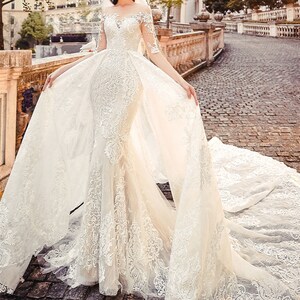Vestidos de novia con manga corte sirena new arrivals