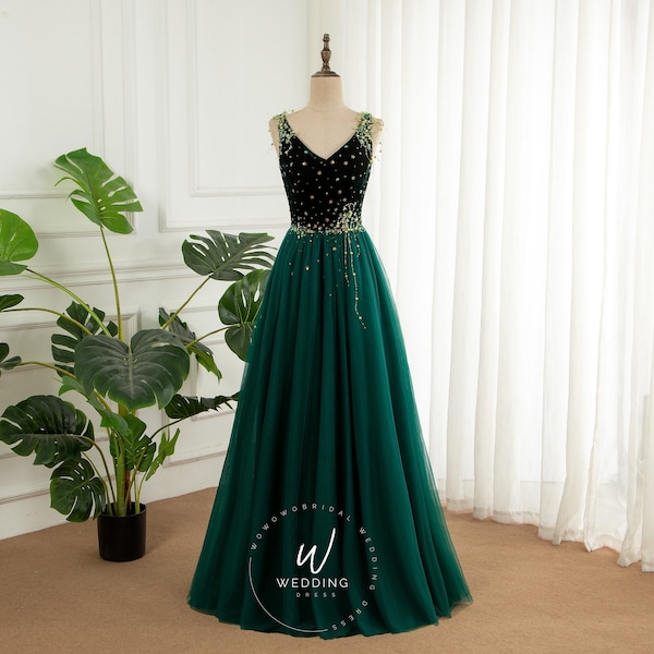 Velvet Dark Green Bridesmaid Dress Etsy