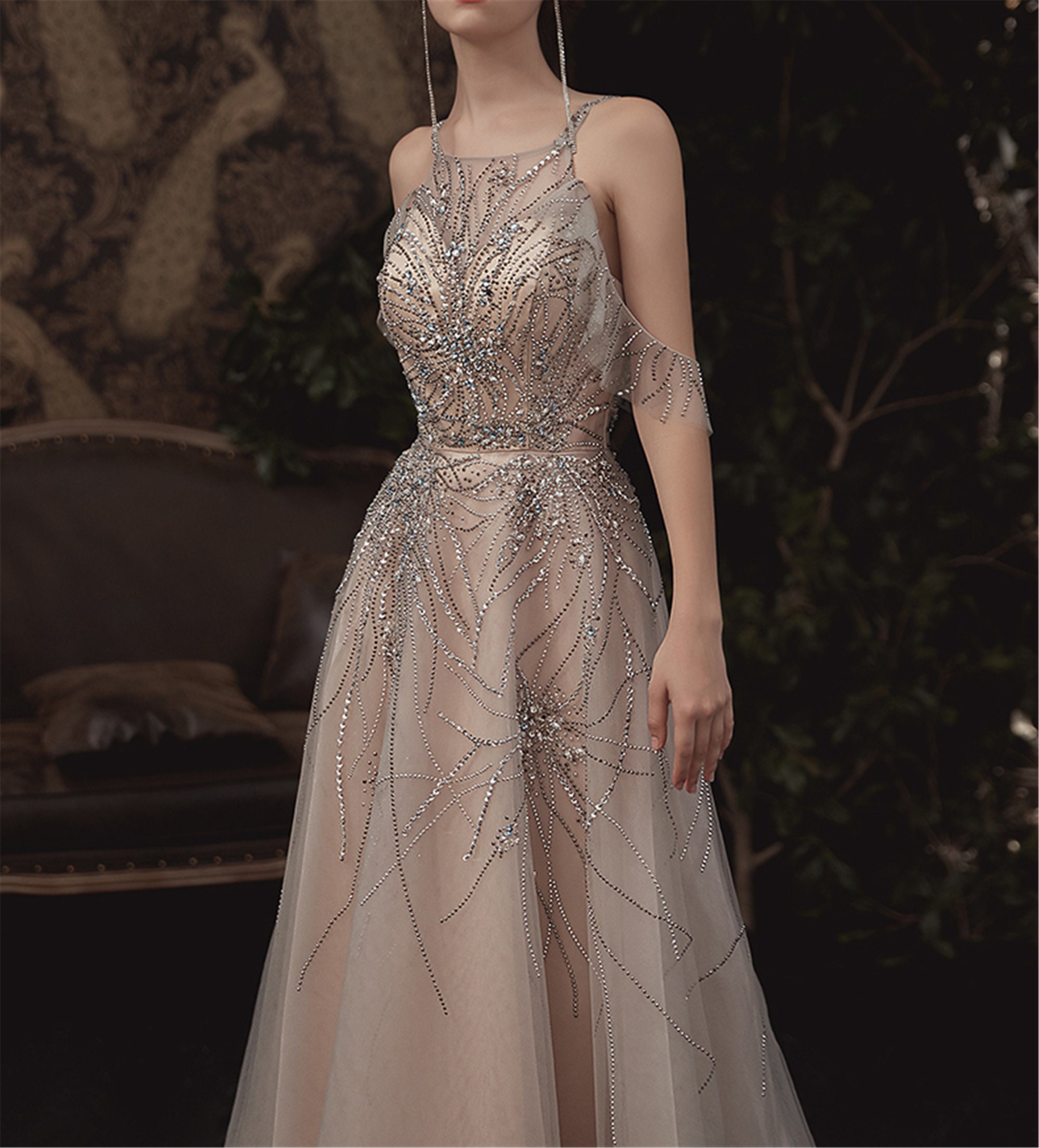 Luxury Prom Dress Elegant Banquet Dress Long Evening Dress Etsy