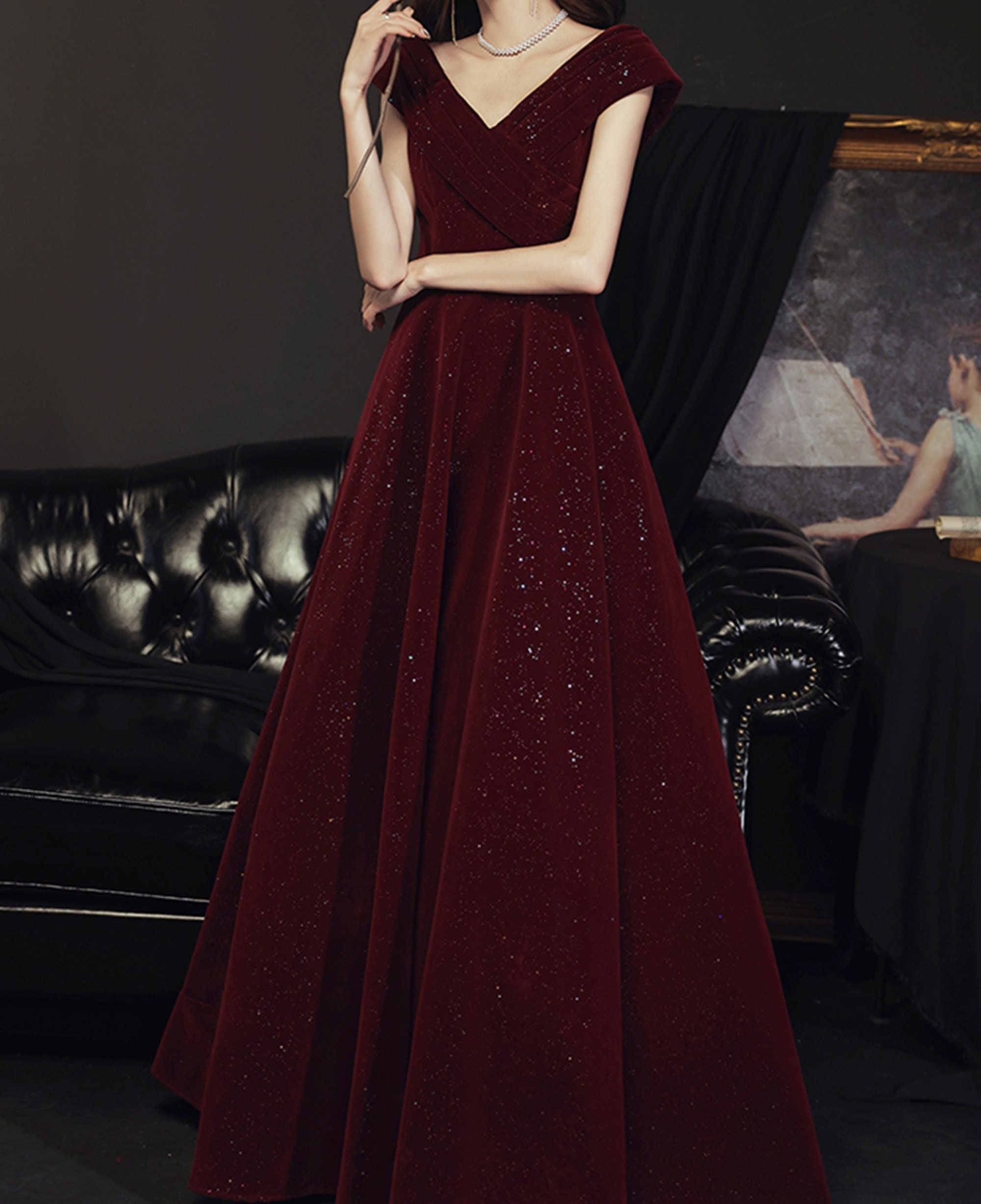 Red Velvet Gown -