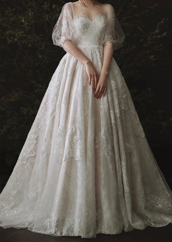 Bridal Wedding Dress Lace Applique 