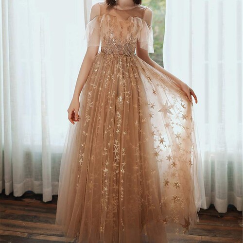 Stars Prom Dress Champagne Evening Dress 2020 New Banquet - Etsy