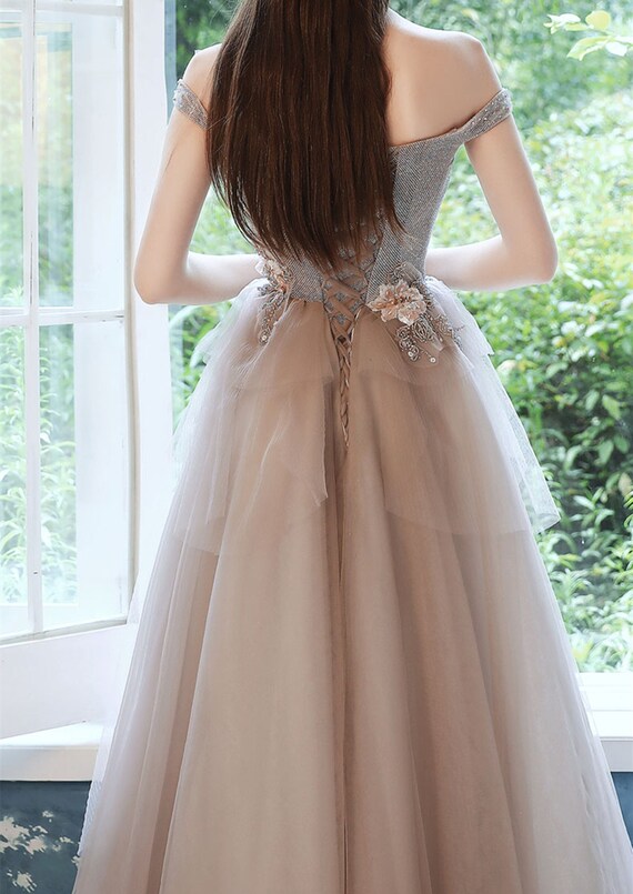 Khaki prom on sale dress