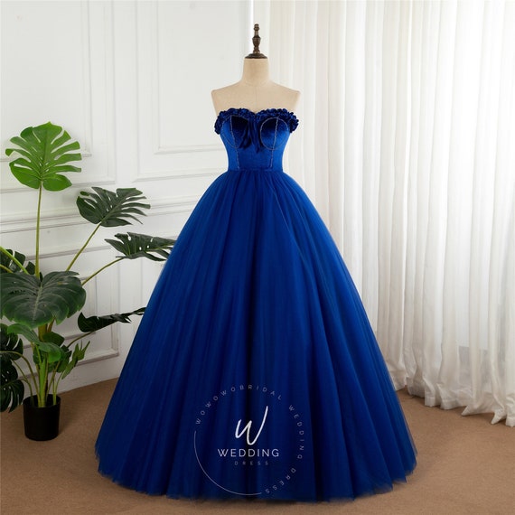 Simple Deep V-neck Royal Blue Cocktail Dresses A-line Satin Short Wedding  Party Gown Tea Length Vestido de Festa - AliExpress
