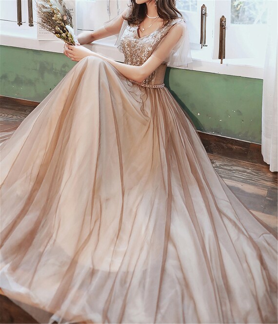 Khaki party dress top