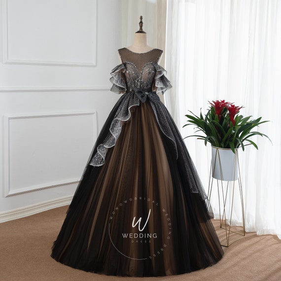 Graduation ball gown best sale black