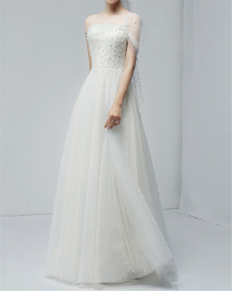 white sparkle evening gown