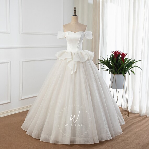 White princess cheap prom dress