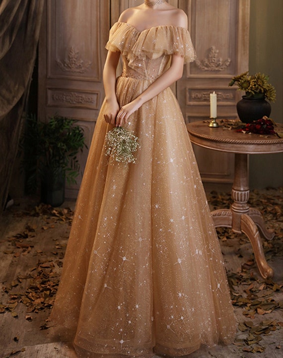 long champagne dress