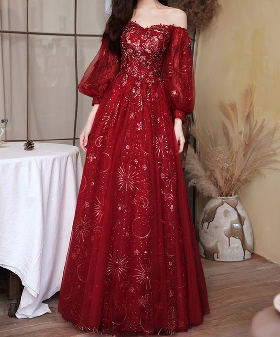 3/4 Sleeve Cheongsam Top Mermaid Evening Dress with Floral Appliques –  IDREAMMART