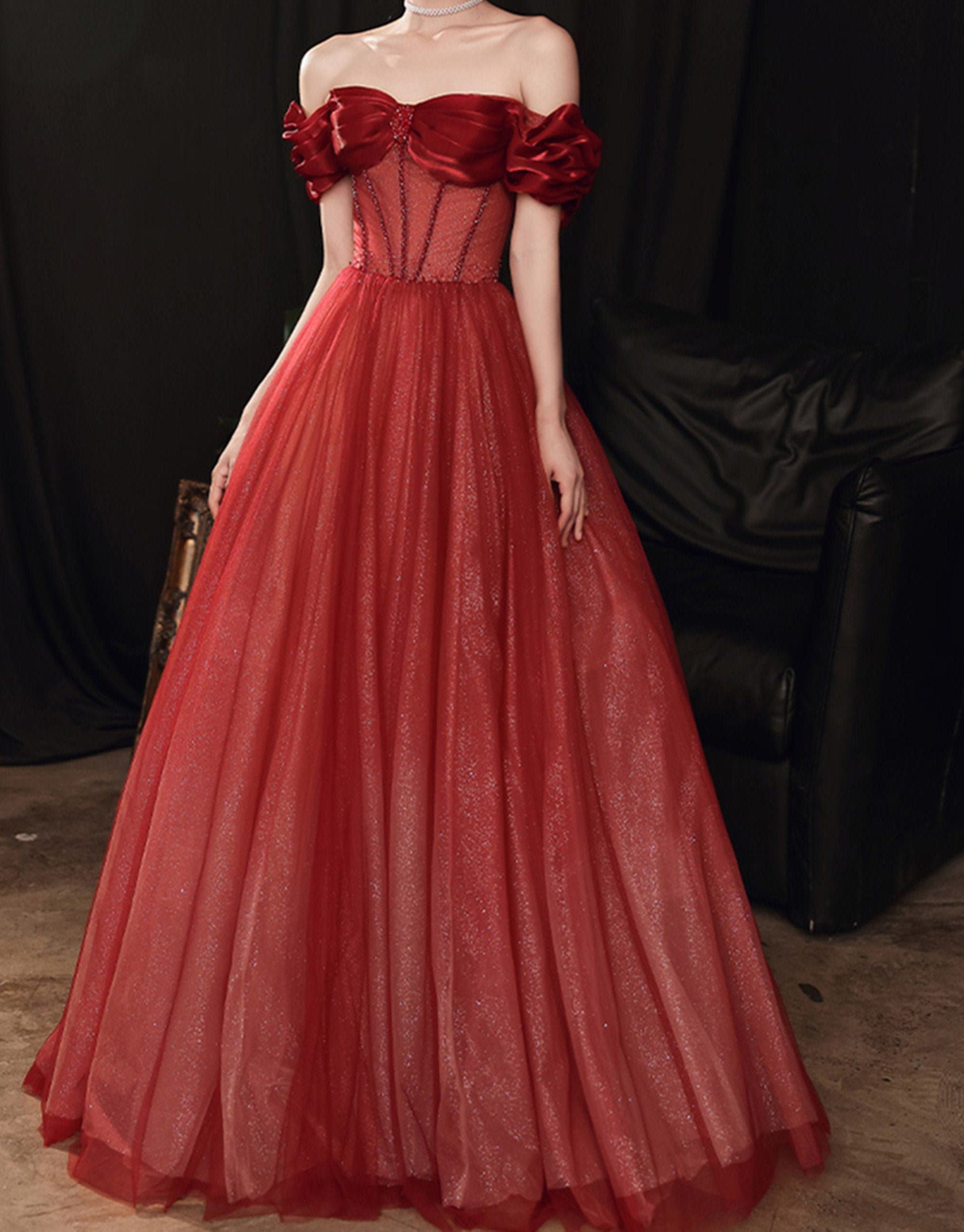 Buy Elegant off Shoulder Prom Dress Spaghetti Straps Evening Dress Online  in India  Etsy